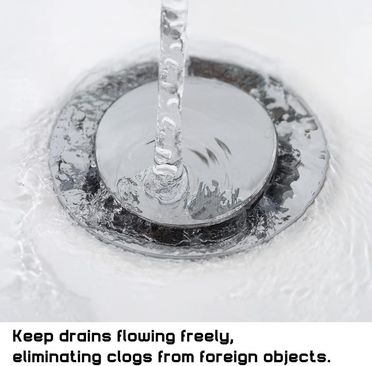 Enhon Pop up Stoppers Compatible with Moen Drain Components, Chrome Bathroom Sink Drain Plunger, 4-7/8 Tall, 1-1/4 Cap Dia, with 1 Mounting Hole and Gasket Seal, Replacement for 88994 (6 Pack)