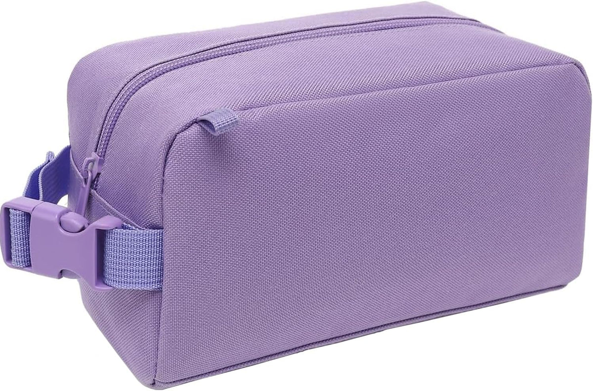 FlowFly Small Insulated Lunch box Portable Soft Bag Mini Cooler Thermal Meal Tote Kit with Buckle for Work, PurpleWithBuckle