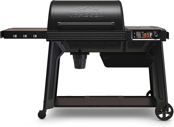 Traeger Grills Woodridge Pro Electric Wood Pellet Grill and Smoker, 970 Sq. In., Outdoor Pellet Smoker Grill with Digital Sensor and Side Shelf, Wi-FIRE Technology, Super Smoke Mode, TFB97JLH
