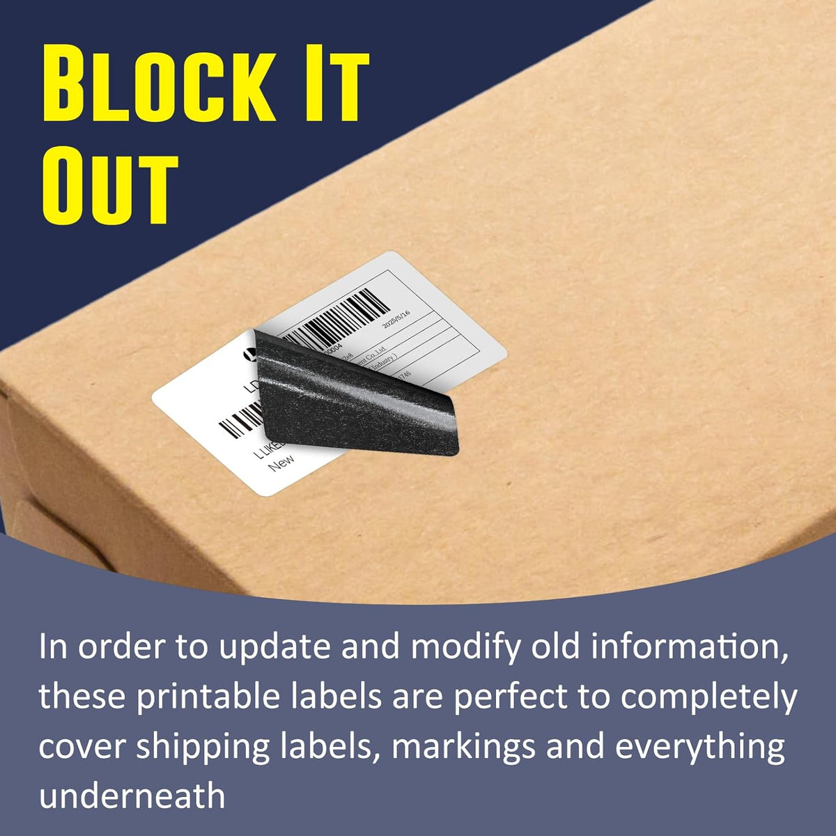 L LIKED 4" x 2" Direct Thermal Labels, Permanent Adhesive Barcode Shipping Labels & Compatible with Rollo, Zebra and Other Desktop Printers (12 Rolls, 9000 Labels)