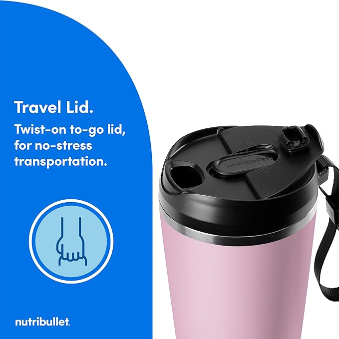 nutribullet Flip Portable Blender with Insulated Cup, Lavender, NBPB50350LAV
