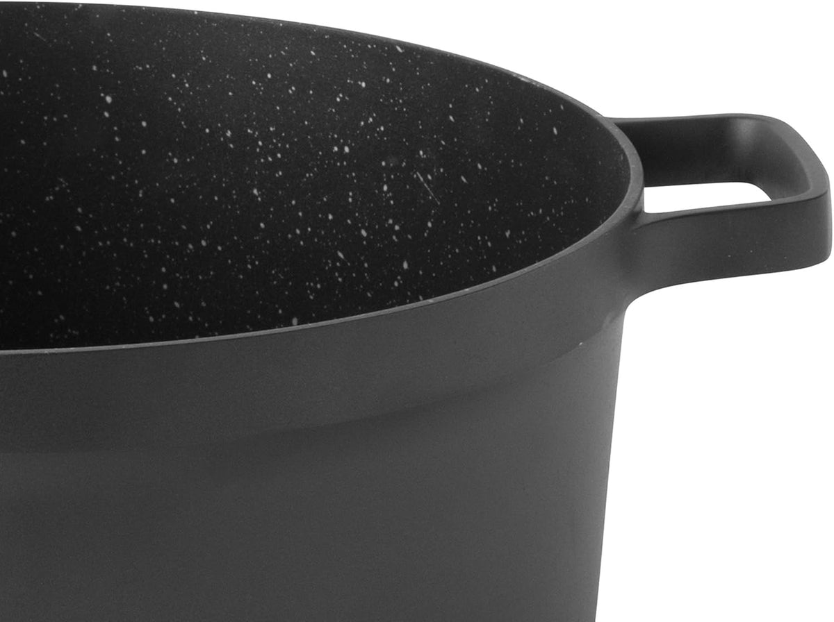 BergHOFF GEM Non-stick 11" Stockpot 7.7qt., Sturdy 2-Handle, Glass Lid, Ferno-Green, Non-Toxic PFOA-Free Coating, Ovensafe