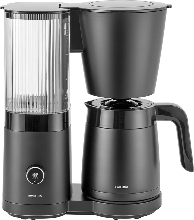 ZWILLING Enfinigy Drip Coffee Maker with Thermo Carafe 10 Cup, Awarded the SCA Golden Cup Standard, Black