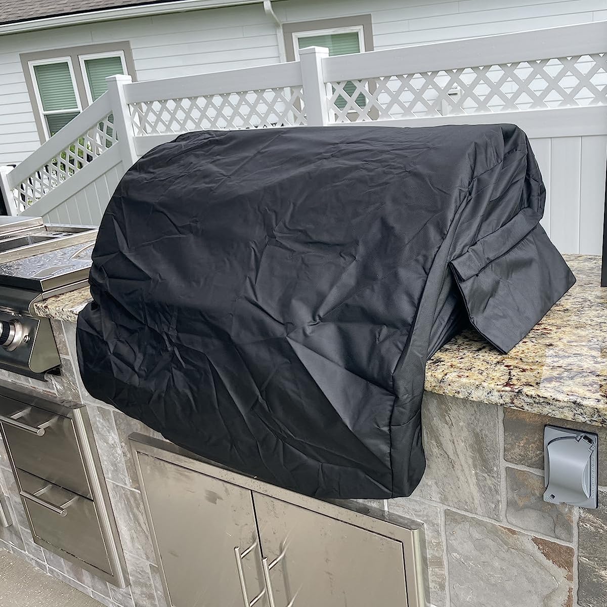 Built-in Grill Cover for Blaze 32 Inch 4-Burner Gas Grill, Cover for Bull Outdoor Built-in Gas Grills 32 Inch, Wateproof Island BBQ Grill Top Cover, Outdoor Kitchen Grill Head Cover