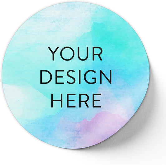 100 Custom Vinyl Stickers - Upload Your own Image, Text, Design, Logo - Personalized Logo Labels for Handmade, Packaging, Bottle, Jars, Candle, Brand Stickers (Sky Blue, 1x1)