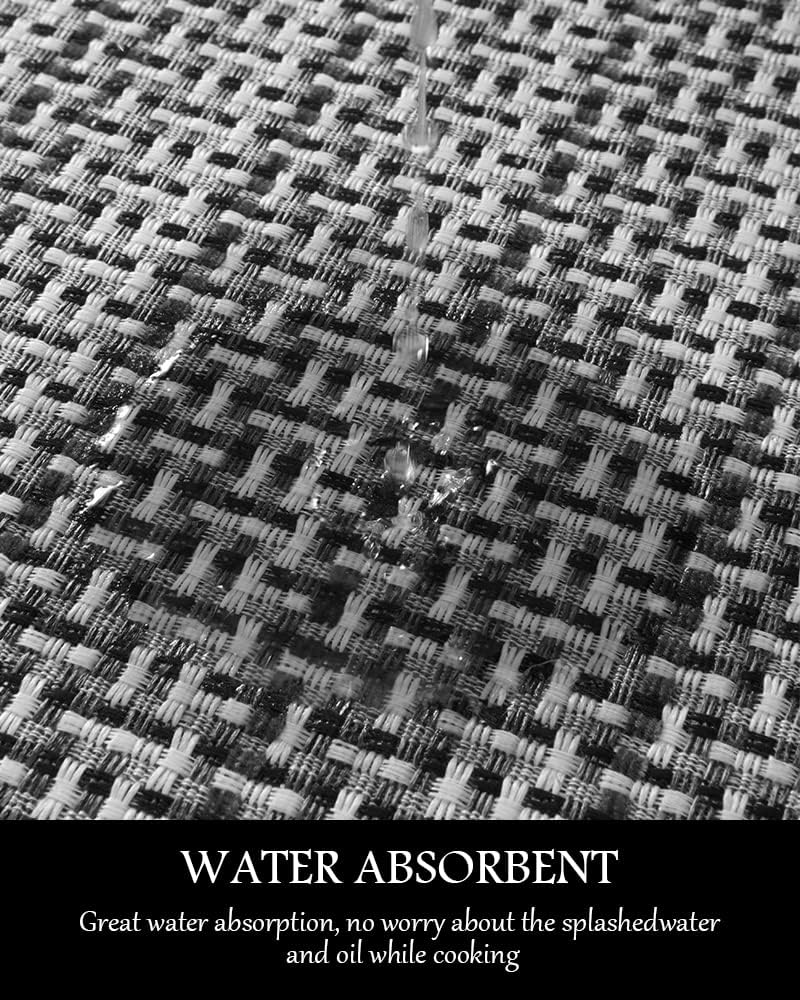 Kitchen Rugs and Mats Non Skid Washable - Non Slip Absorbent Kitchen Runner Rugs for Floor, Machine Washable Standing Mats for in Front of Sink,Entryway,Entrance,Door(20"x32",Grey)