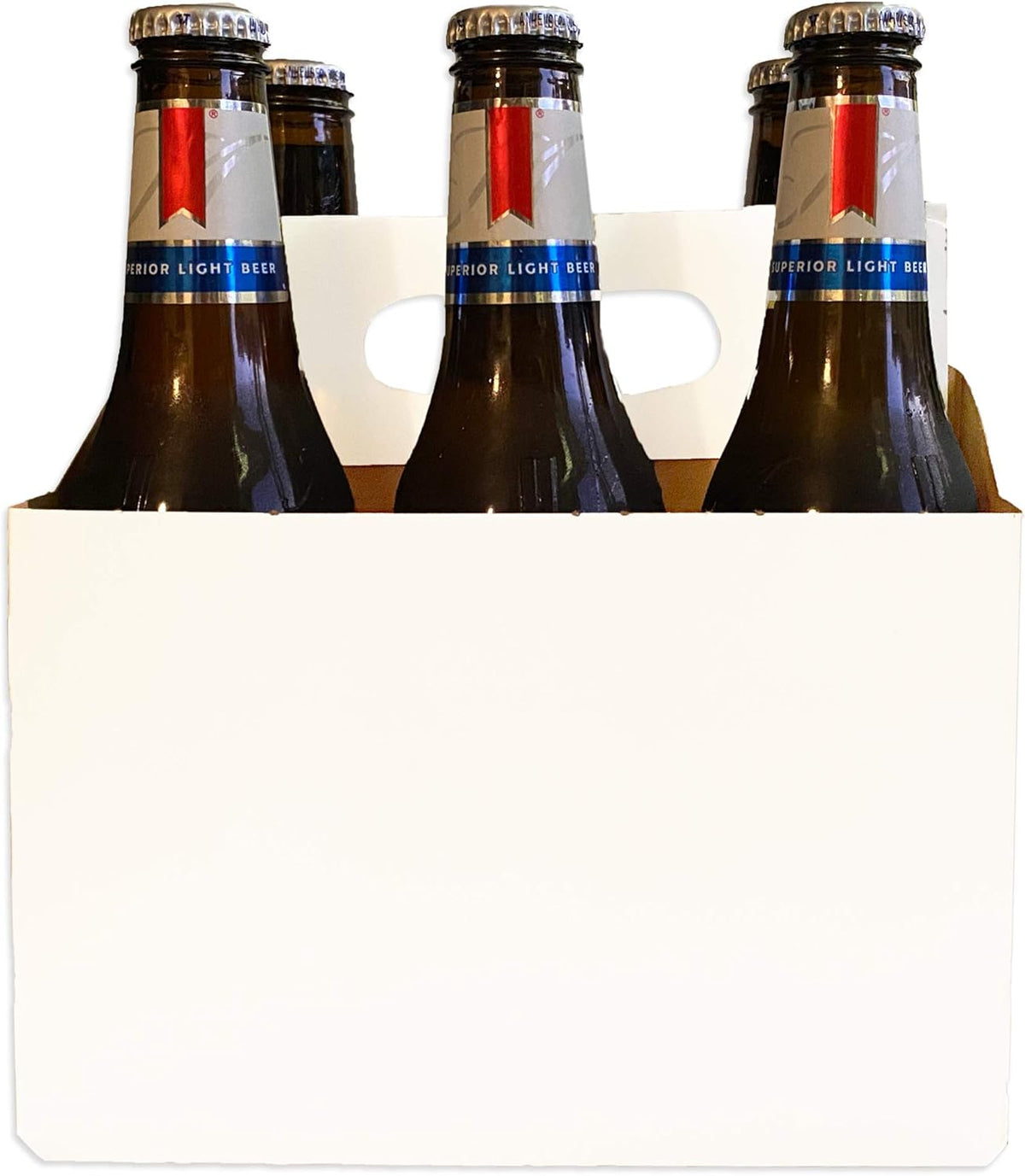 6 Pack Cardboard Bottle Holder [Econo Pack] | Fits 12-16oz bottles | For Safe and Easy Transport of Beer, Soda and Other Bottled Products | 140 Pack