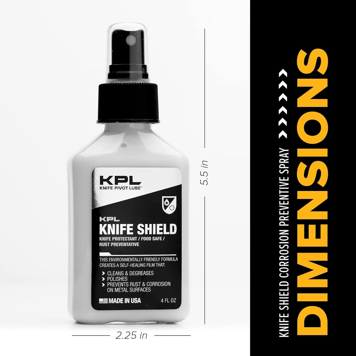Knife Pivot Lube – Knife Shield Corrosion Preventive – Food Safe Rust Protection & Water Based Cleanser – 4 fl oz