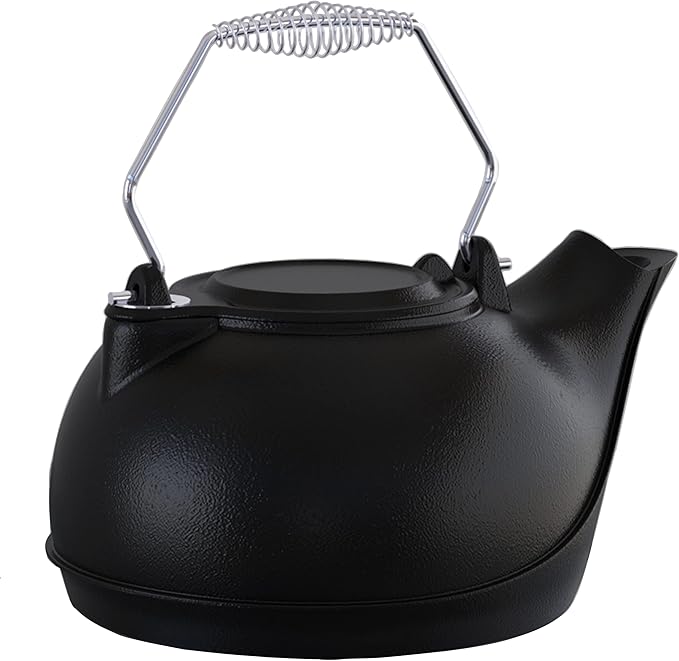 Fire Beauty Humidifying Iron Kettle，Stove Humidifier，Wood Stove Kettle，Cast Iron，Chrome handle