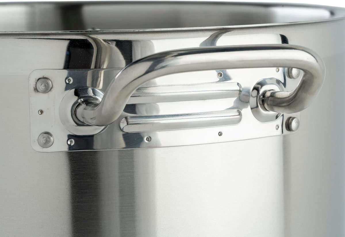 Winware Stainless Steel 24 Quart Stock Pot with Cover,Silver