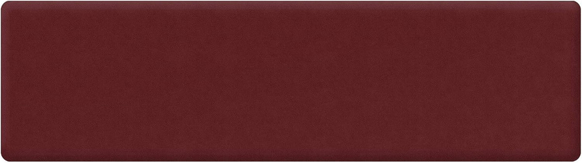 GelPro Anti Fatigue Nonslip Mat: Hard Floor Utility Mats for Garage, Patio and Kitchen - 20" x 72" x .5" - Leather Grain Cranberry