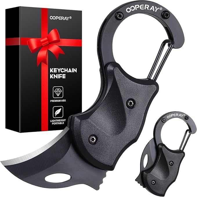Stocking Stuffers for Men Christmas, Small Pocket Knife for Men Him Dad, Christmas Birthday Gifts, Box Cutter, EDC Gadget Keychain, Every Day Carry Folding Knife, Camping Fishing Hiking Multitool Gift