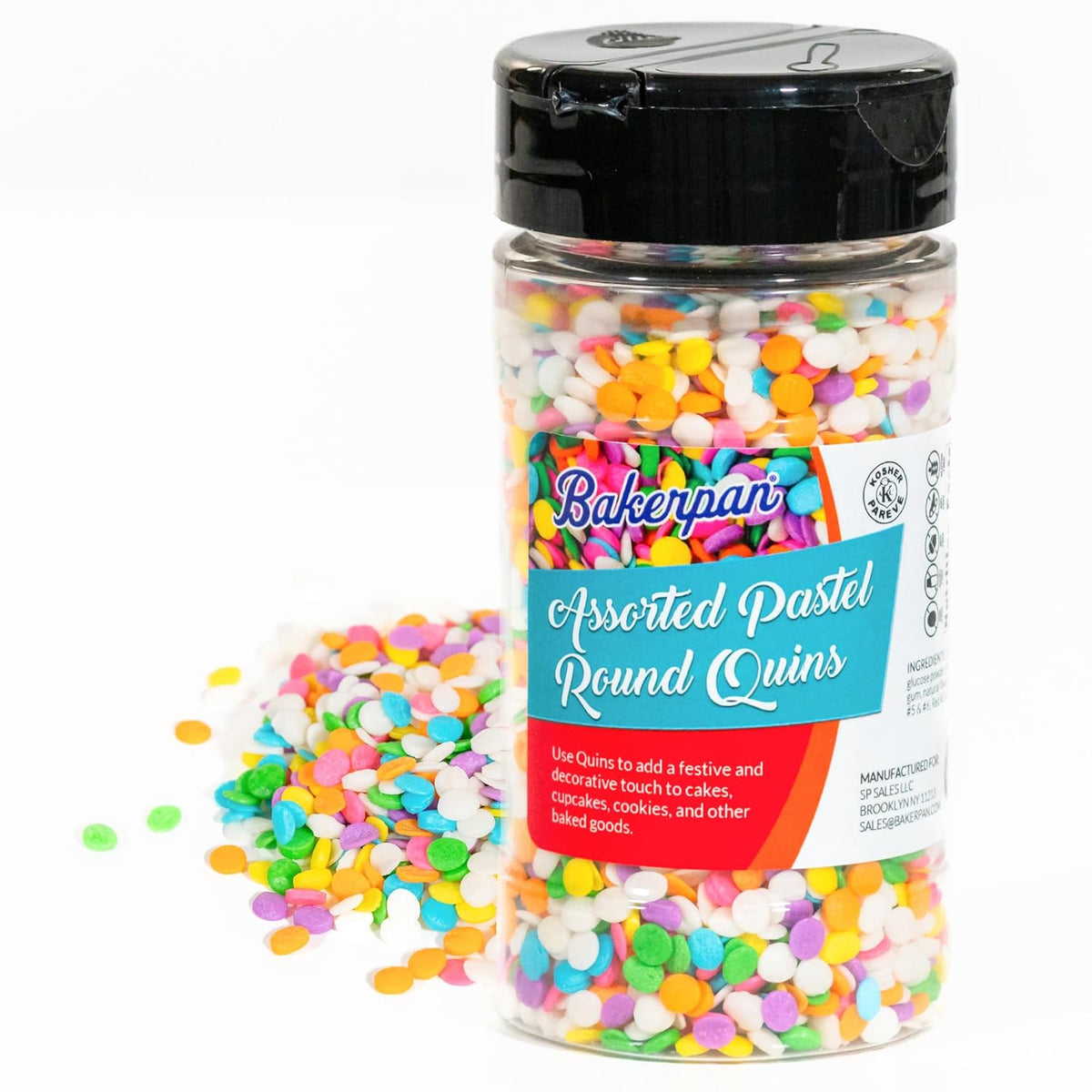 Bakerpan Sprinkles for Cake Decorating - 4 Ounces - Pastel Spring Edible Confetti Sprinkles for Cupcakes, Ice Cream, Cookies, Cakes (Made in USA)