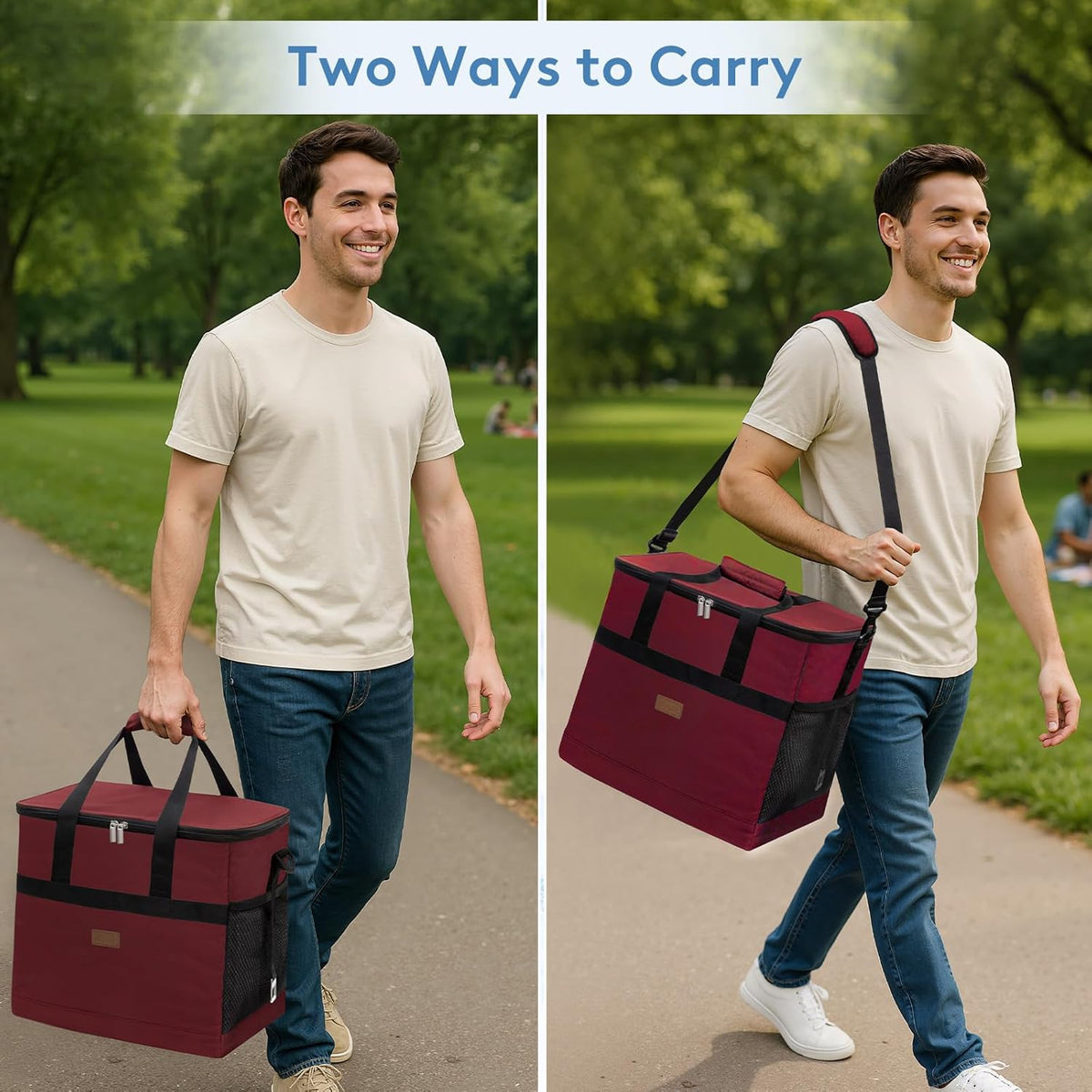 Lifewit Cooler Bag 30/50/60 Cans Collapsible and Insulated Large Lunch Bag Leakproof Soft Cooler Portable Tote for Camping/BBQ/Family Outdoor Activities