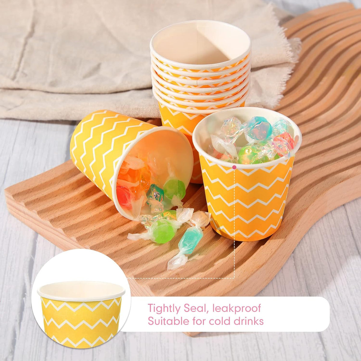 Thenshop 1000 Pieces 5oz Paper Cups, Strip Multicolor Disposable Cups, Cold Beverage Drinking Mini Mouthwash for Parties, Picnic, Travel, Events Barbecues, Coffee, 10 Colors