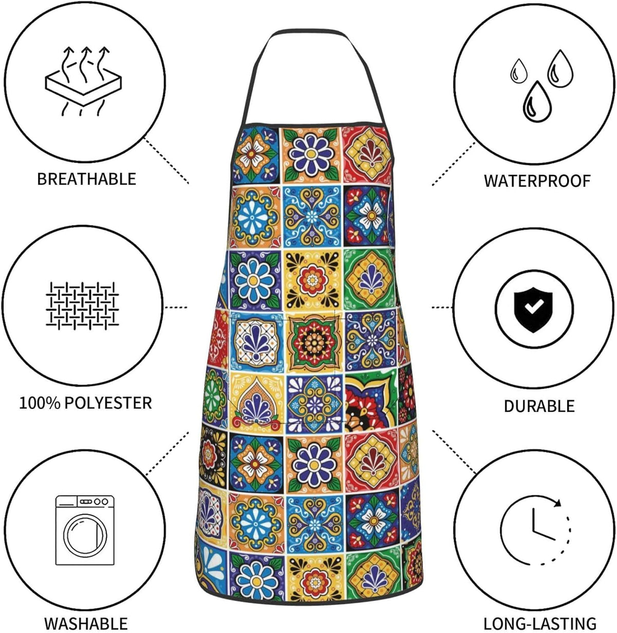 Women Men Bib Aprons Chef Cooking Aprons with Pockets for Kitchen Cooking BBQ Baking Grilling