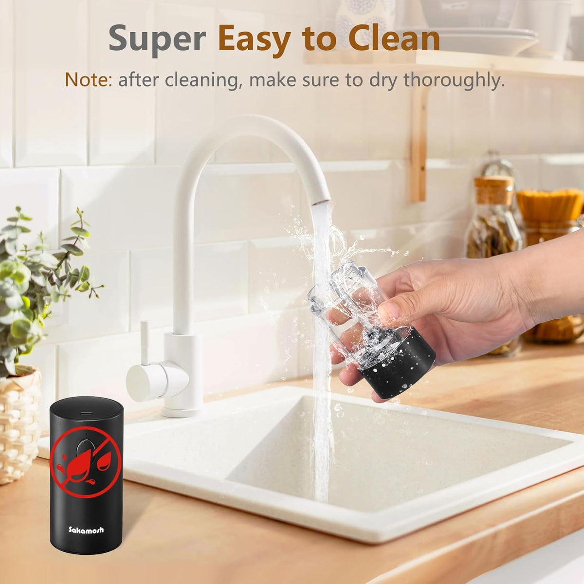 Electric Black Salt and Pepper Set with base, Rechargeable 6 External Adjustable Coarseness Automatic Pepper Mill Shakers, 95ml Large Capacity, One-Handed Operation 2 Pack
