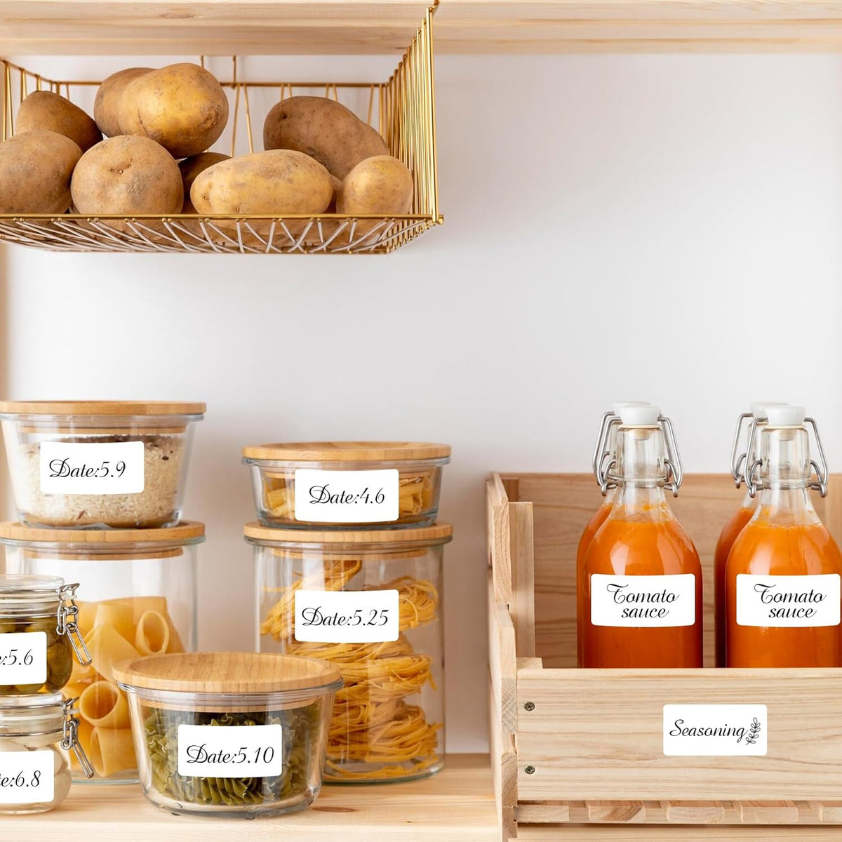 600 Blank Removable Freezer Labels Water Oil Resistant with Perforation Line for Food Containers Jars Pantry Organization (Ink Quick-Dry，1” x 2”)