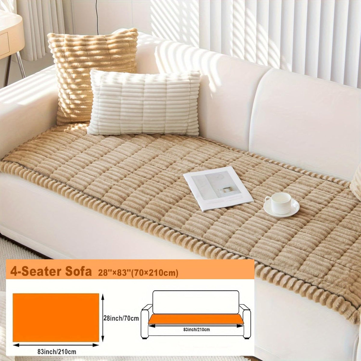 ZQFFB Pet Couch Cover Dogs Washable Non-Slip Couch Protector Pet Friendly Dog Mat for Couches and Sofas