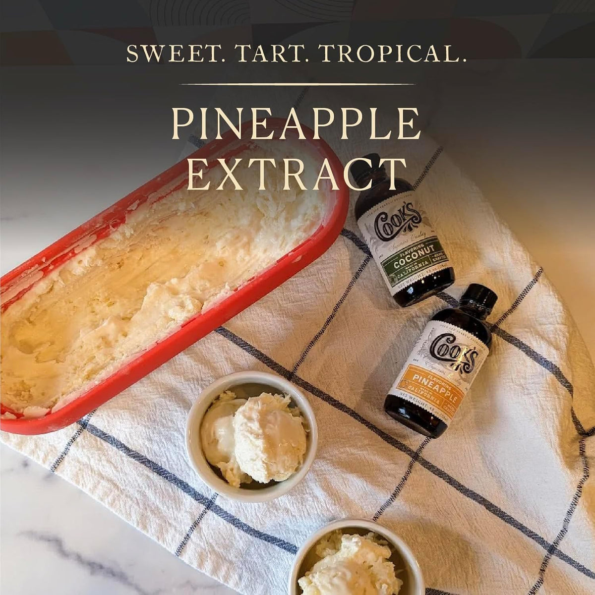 Cook's, Pineapple Flavoring for Baking, Candies, Cakes, Smoothies, Beverages, 32 oz
