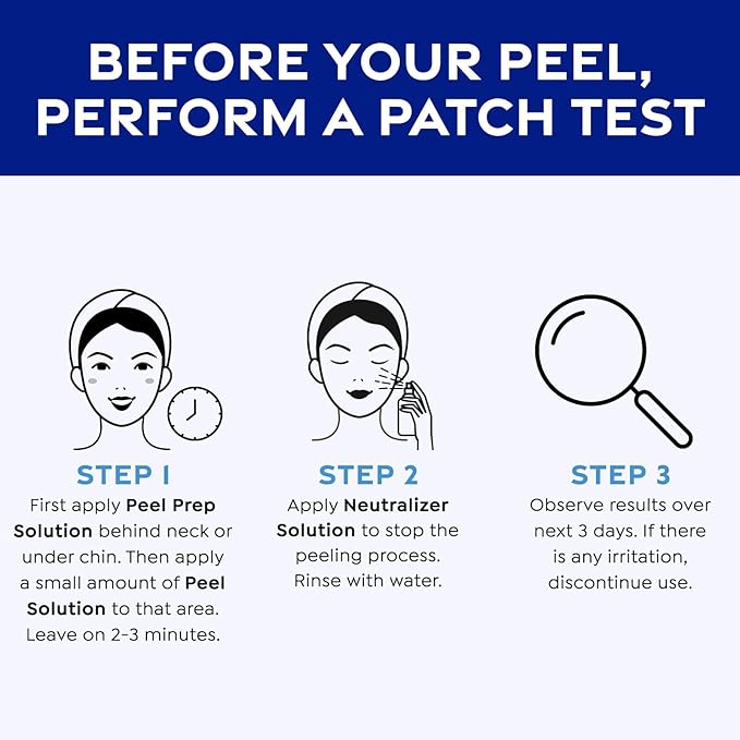 MedPeel Salicylic Acid 30% Essential Peel Kit, Includes Peel, Prep, Neutralizer, Deep Strength Professional Grade Chemical Face Peel for all Skin Tones, 1oz/30ml (Kit of 3)