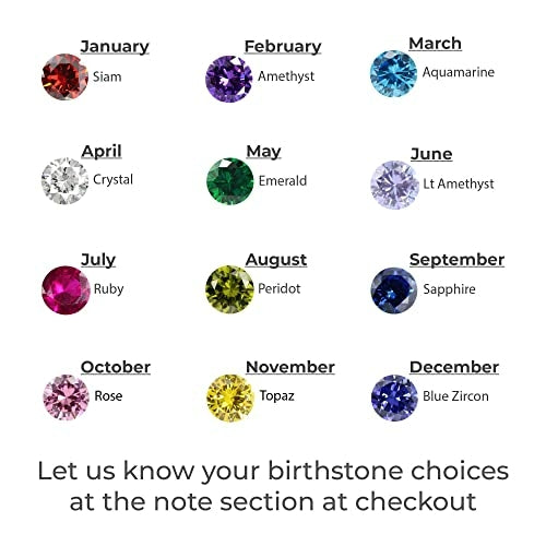 Mom Birthstone Name Necklace