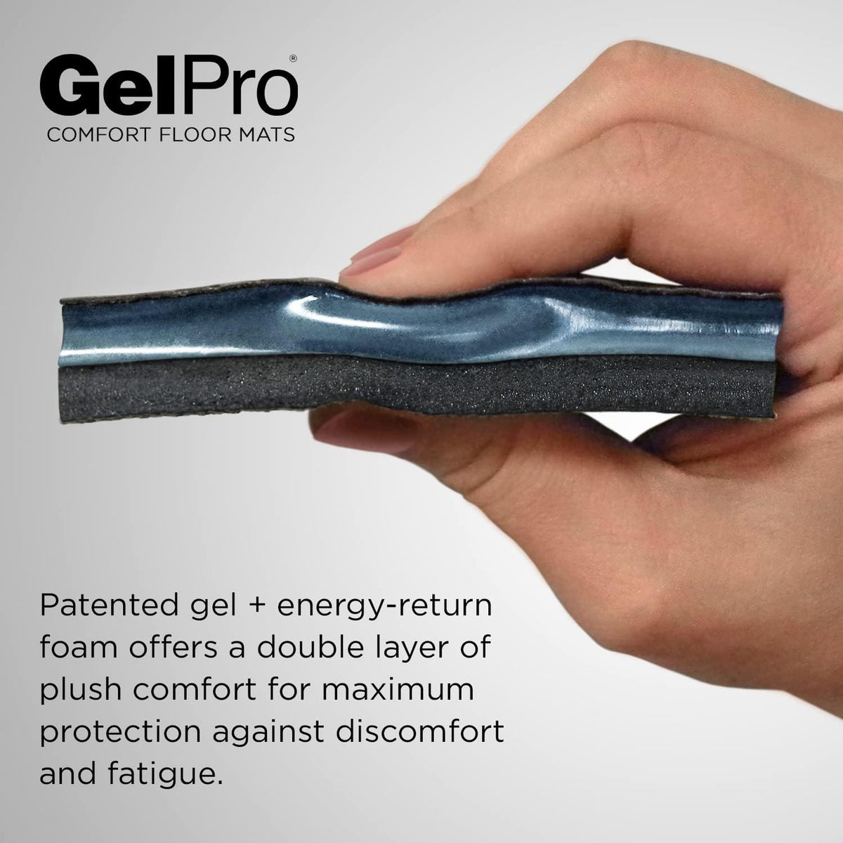 GelPro Elite Premier Gel & Foam Cushioned Anti-Fatigue Kitchen Floor Comfort Mat, Padded Stain-Resistant, Waterproof, Non-Slip Comfort Padded Desk/Office Mat, 20" x 48", Linen Truffle
