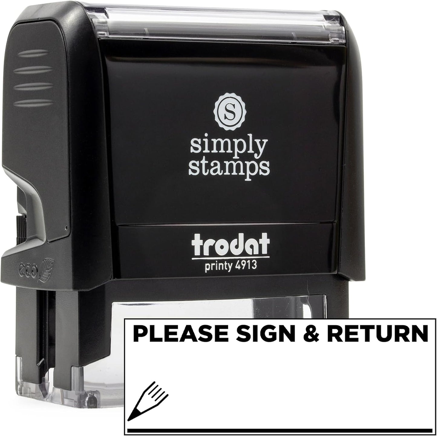 Please Sign & Return Office Stamp | 4 Different Sizes | 20 Designs | Multiple Color Options | Perfect for Quick Validation of Office Documents (Please Sign & Return, Large)