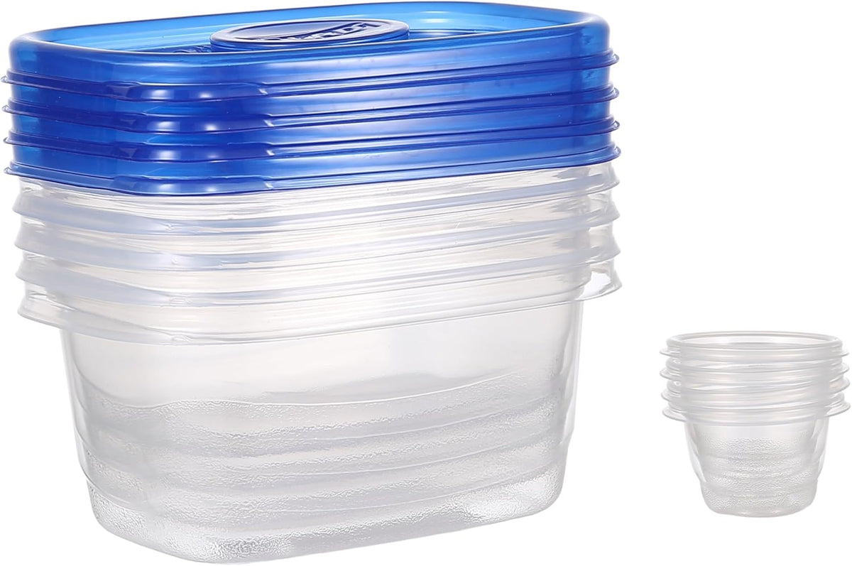 Glad GladWare To Go Snack Food Storage Containers - Medium Round - Meal Container Holds up to 24 Ounces of Food - Lock Tight Seal, 4 Count