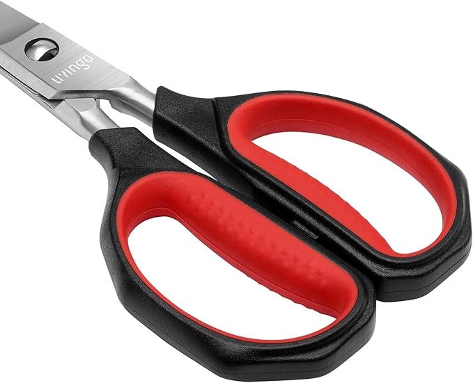 LIVINGO Kitchen Shears Heavy Duty: Cooking Scissors Dishwasher Safe Come Apart Sharp Forged Stainless Steel Blade Utility Food All Purpose for Cutting Poultry Chicken Meat Bones Vegetable, 8.5 inches