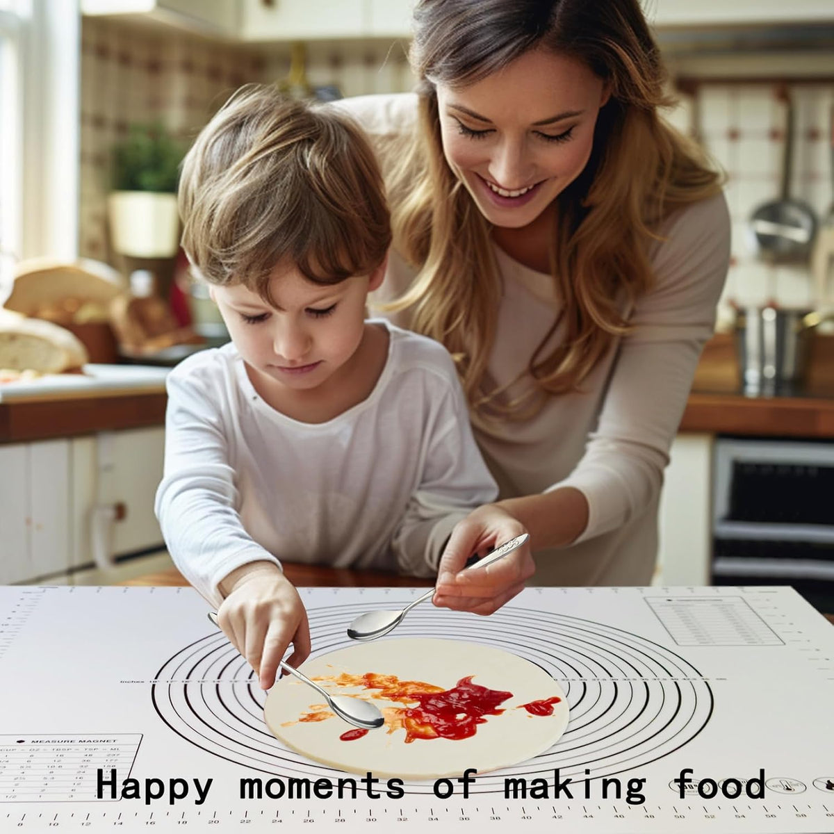 32x24" Extra Large Dough Mat Silicone Baking Mats for Rolling Pastry,Kneading Sourdough Bread Baking Supplies Black