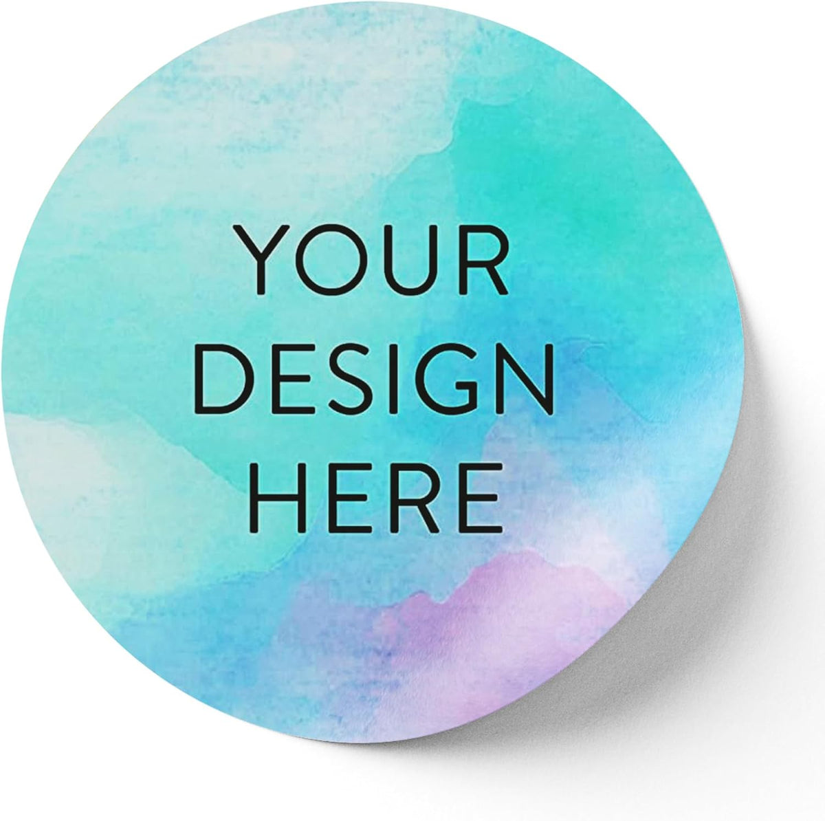 100 Custom Vinyl Stickers - Upload Your own Image, Text, Design, Logo - Personalized Logo Labels for Handmade, Packaging, Bottle, Jars, Candle, Brand Stickers (Sky Blue, 1.5x1.5)