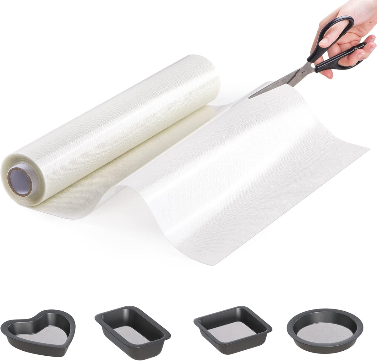 Silicone Baking Mat Roll - Best German Silicone - Non-slip Silicone Pastry Mat, Non-Stick Reusable Air Fryer Linner, Counter Mat, Oven Liner, Freeze Dryer Mat - 16IN x 8FT