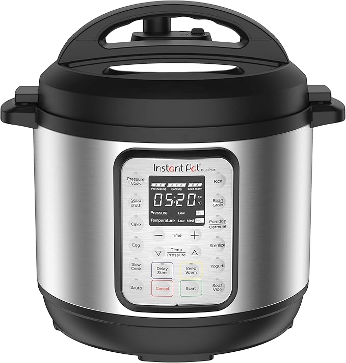Instant Pot Duo Plus 9-in-1 Electric Pressure Cooker, Slow Cooker, Rice Cooker, Steamer, Sauté, Yogurt Maker, Warmer & Sterilizer, Includes App With Over 800 Recipes, Stainless Steel, 3 Quart