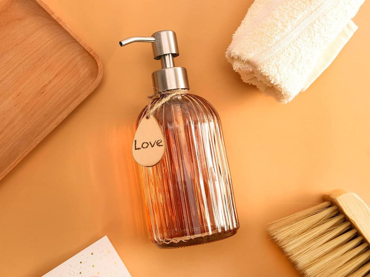 2025 Version soap Dispenser with Silicone Pad – Premium Quality – Dish Soap Dispenser, Hand Soap Dispenser – Rust Proof Stainless Steel Pump – Ideal for Kitchen Dish Soap, Bathroom Soap