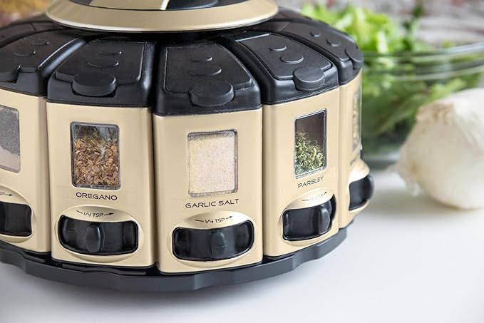 KitchenArt 57010 Select-A-Spice Auto-Measure Carousel Professional Series, Satin