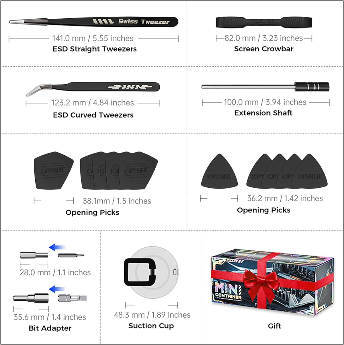 JAKEMY 180 in 1 Precision Screwdriver Set, Computer Screwdriver Kit, Professional Magnetic Repair Tool Kit with Home Drill Bits for Most Laptop, Phone, Xbox, MacBook, Game Console, Modding, DIY
