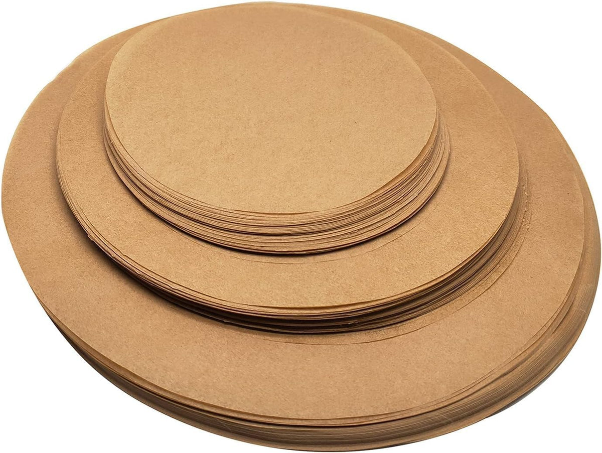300 Sheets Round Baking Parchment Paper, 6, 8, 10 Inch Non-Stick Cake Pan Parchment Liner for Baking, Grilling and Steaming Bread
