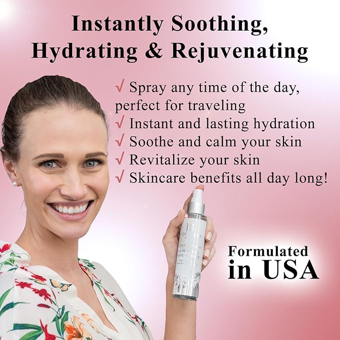 Organic Hydrating Toner for Face Anti-Aging - Rose Water, Witch Hazel & Aloe Vera Toning Facial Mist for Women. Natural Skin Moisturizing Rosewater Spray. Oil Free, Pure, Fresh & Pore Tight