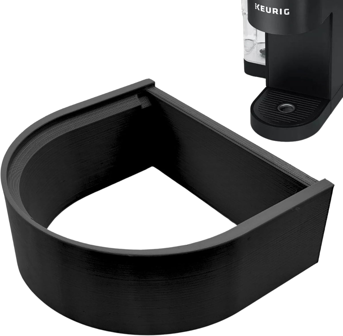 Drip Tray Mug/Cup Riser Made for the Keurig to Reduce Splashes - Riser Only (Black, K-Supreme 1.7 inches Tall)