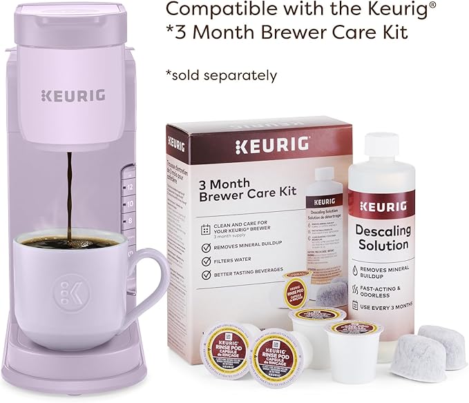 Keurig K-Express Single Serve K-Cup Pod Coffee Maker, 3 Brew Sizes, Strong Button Feature, 42oz Removable Reservoir, Lavender