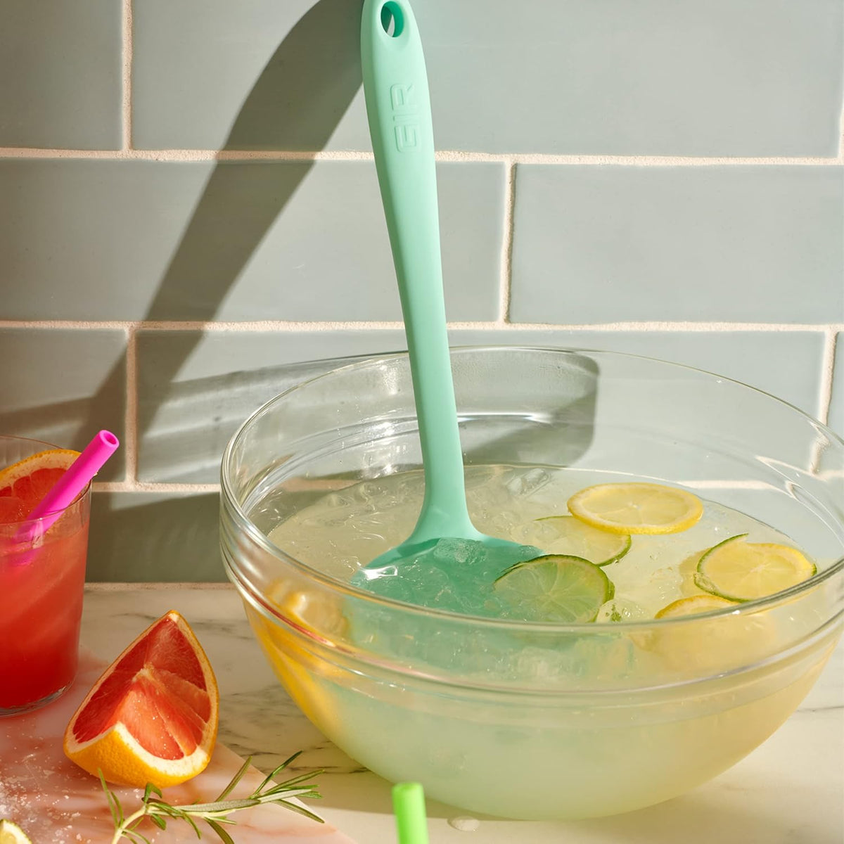 GIR: Get It Right Silicone Pasta Spoon & Ladle - 3/4-Cup Capacity - Red - Heat-Resistant to 425°F - Measurement Markings in Cups & mL - No-Drip Edge - Dishwasher-Ready