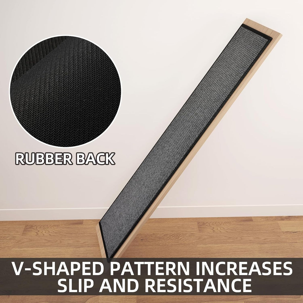 Kitchen Mat Set of 2 PCS, Cushioned Non Slip Rugs for Kitchen Floor, Absorbent Runner Comfort Standing Mats Washable for Kitchen, Office, Home (Black, 17.3"x30"+17.3"x71")