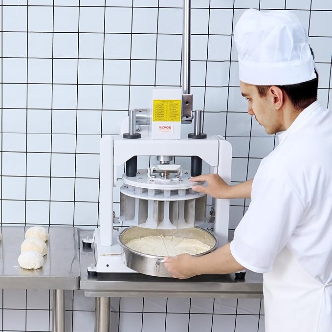 VEVOR Dough Divider,18PCS Manual Dough Divider Cutter,2.11oz - 9.88oz Dough Press Dough Cutting with 304 Stainless Steel Tray and Blade,Pastry Divider for Bakery,Restaurant,Commercial Food Preparation