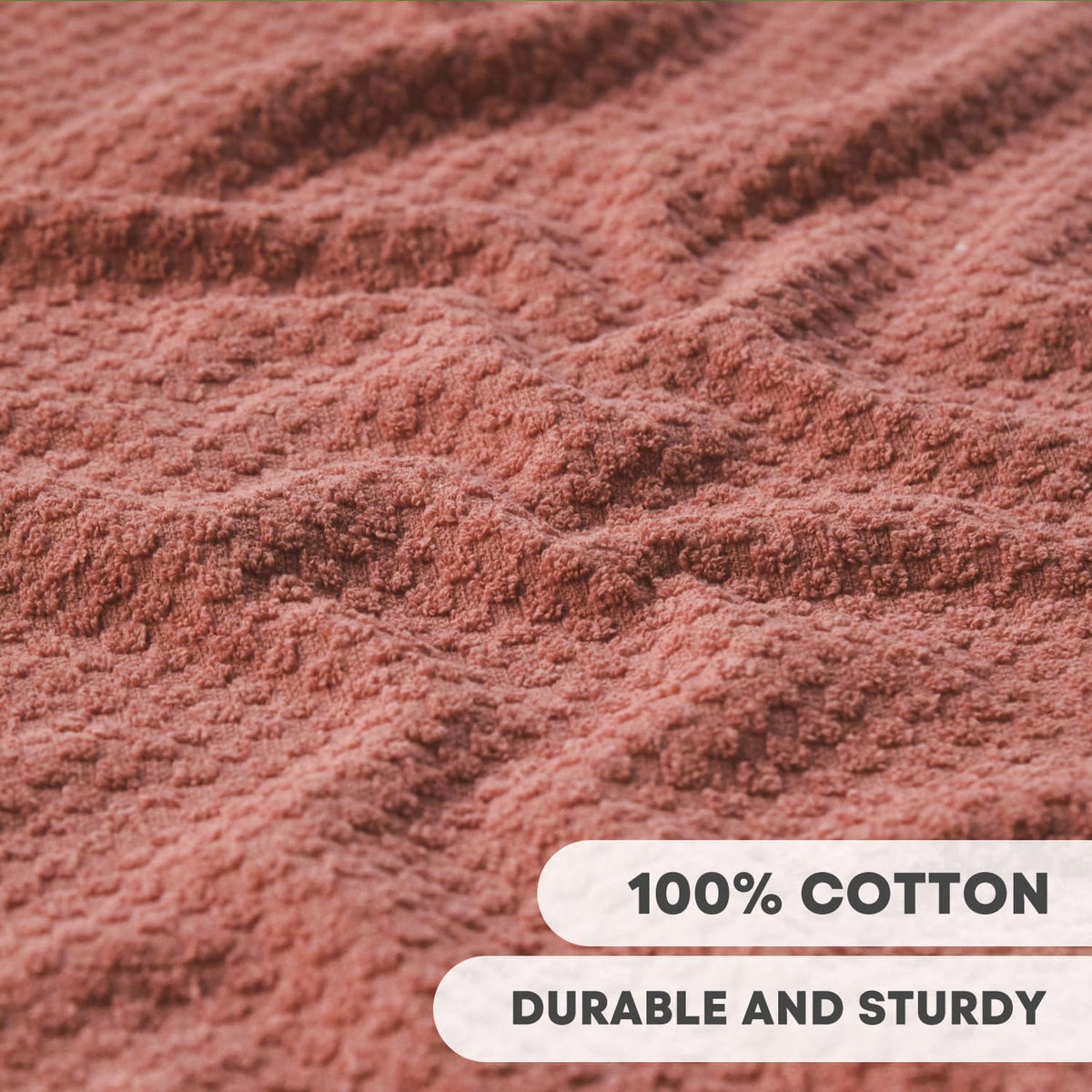 Artoid Mode Ring Spun Cotton Red Dishcloth Kitchen Towels, 12x12 Inch Ultra Soft Absorbent Quick Drying Household Cleaning Kitchen Rags Set of 4