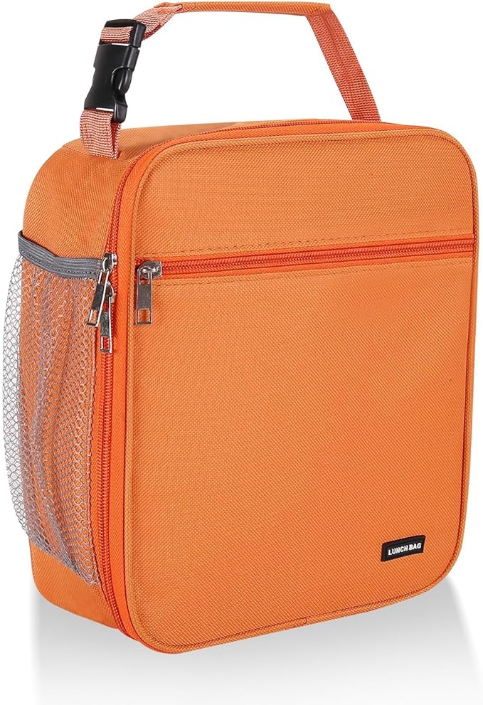 Lovoeo Lunch box Lunch bag for men women Insulated Lunchbox Lunch bags for Work Picnic Travel (Orange)