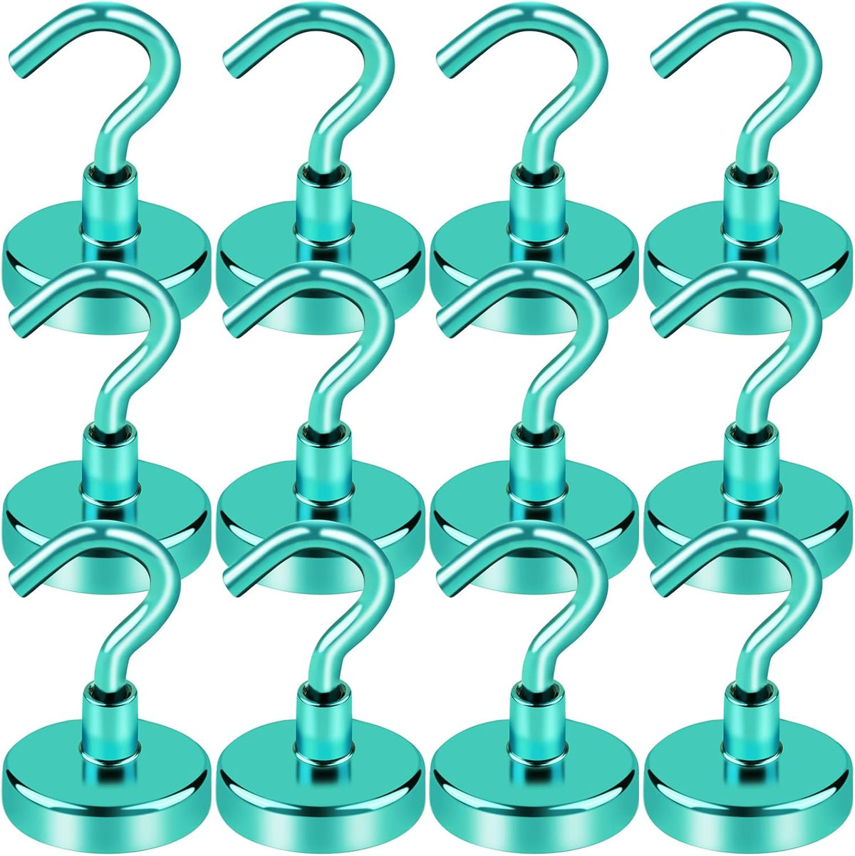 LOVIMAG Cruise Ship Essentials, 80Lb Magnetic Hooks for Cruise Cabins, Strong Magnetic Hooks for Hanging, Refrigerator, Celling, Grill, Fridge, Kitchen-12Pack