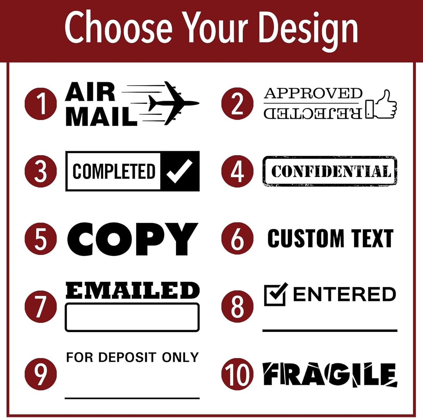 Scanned Office Stamp | 4 Different Sizes | 20 Designs | Multiple Color Options | Perfect for Quick Validation of Office Documents (Scanned, Xtra Wide)