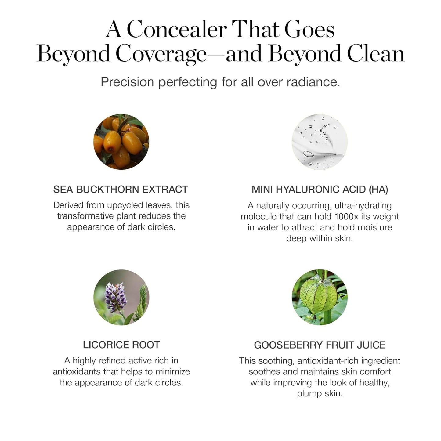 Ogee Complexion Perfecting Under Eye Concealer - Certified Organic Full Coverage Concealer - Buildable Coverage - RAFFIA 9.50C - Medium Deep (Cool Undertones)