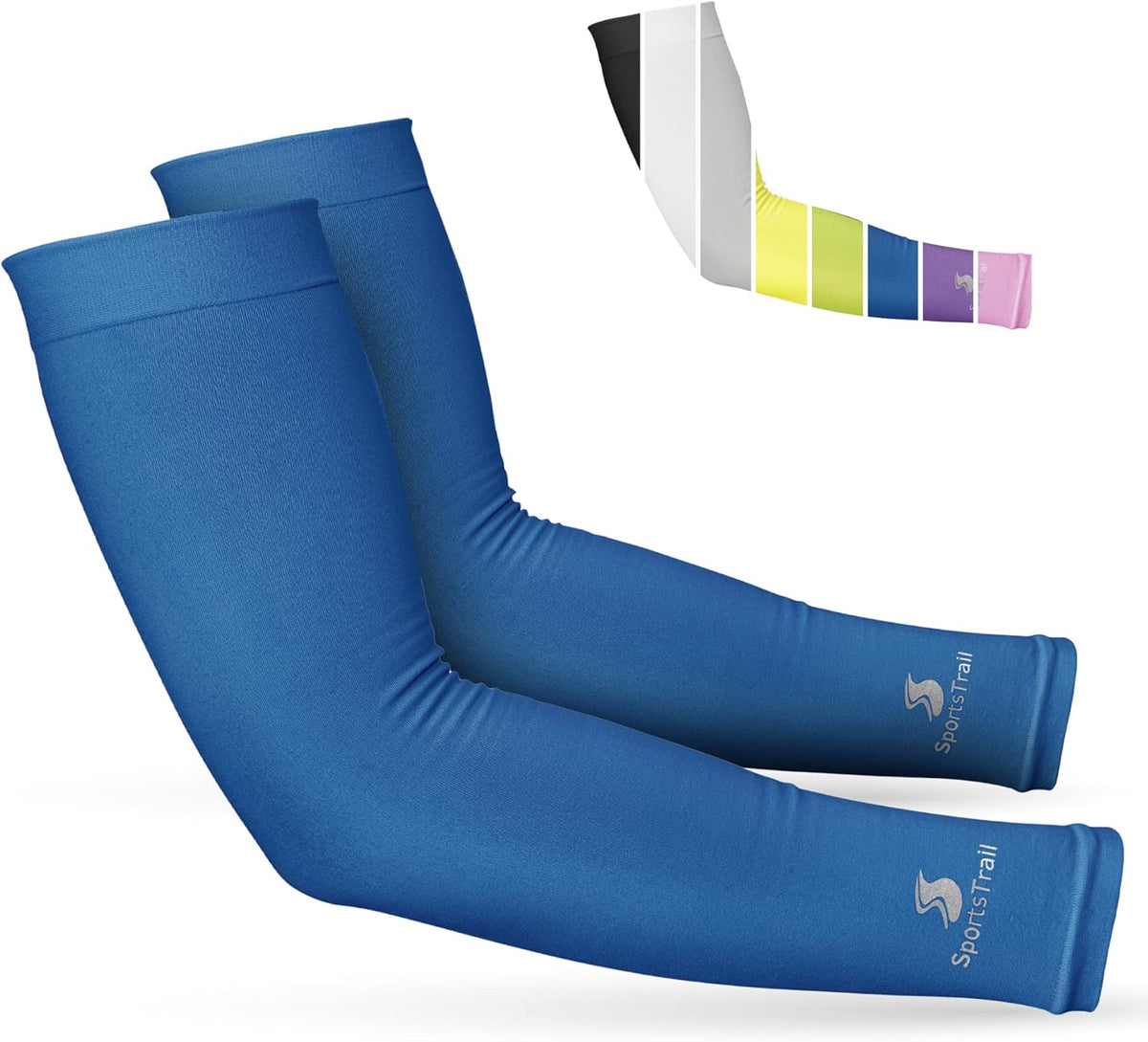 SportsTrail Cooling Arm Sleeves for Men & Women – Breathable, UV Sun Protection, Sports Arm Sleeves for Women, Men & Youth
